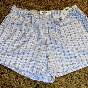 Pajama shorts for women light blue